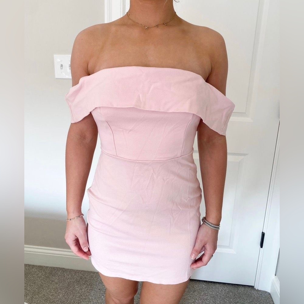 Light pink mini dress